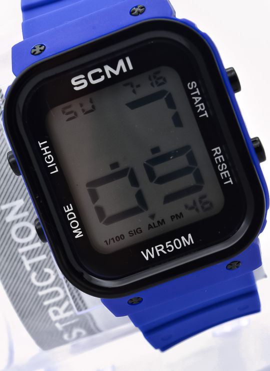 RELOJ DIGITAL SUMERGIBLE 3 MTS CON LUZ, CALENDARIO, CRONOMETRO ESTUCHE PULSO EN GOMA- GARANTIA DE 3 MESES