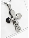 SET DE COLLAR Y DIJE EN RODIO CON MICROCIRCIONES / GARANTIA