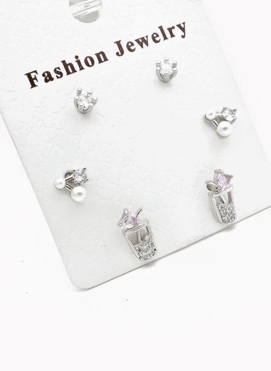 SET DE ARETES X 3 PARES XUPING / RODIO GARANTIZADO