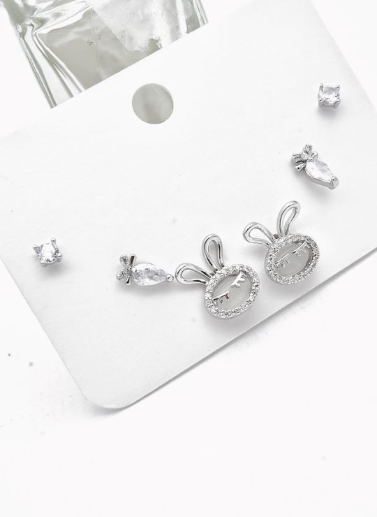 SET DE ARETES X 3 PARES XUPING / RODIO GARANTIZADO