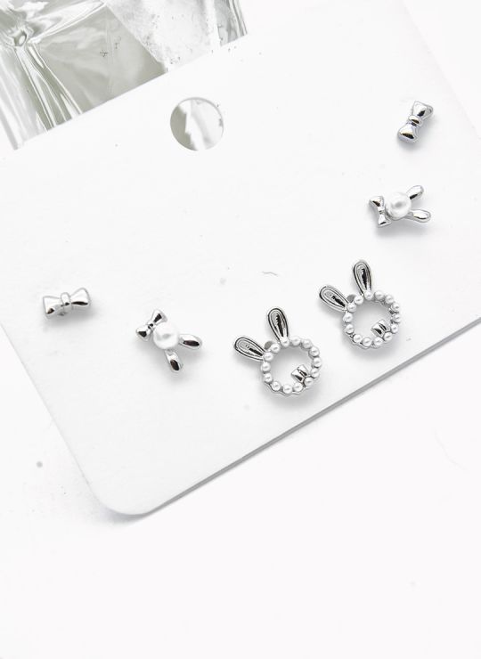 SET DE ARETES X 3 PARES XUPING / RODIO GARANTIZADO