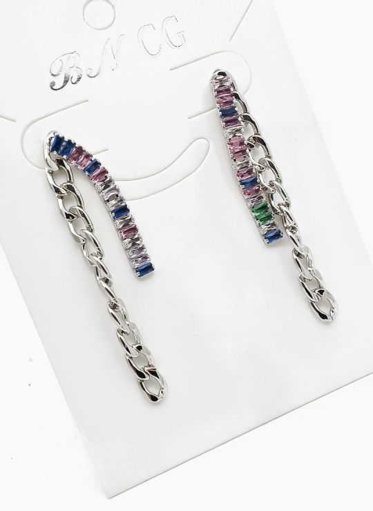 ARETES RODIO MARCA XUPING MICROCIRCONES /YSX