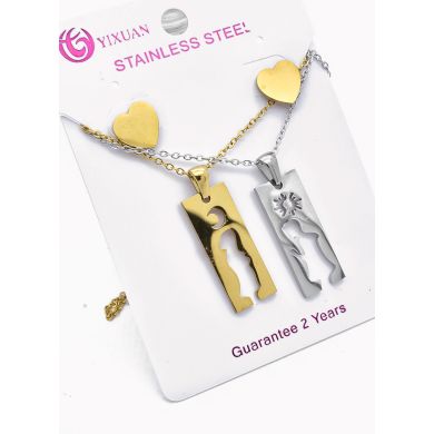 SET DE COLLAR, ARETES, DIJE EN ACERO INOXIDABLE 316L