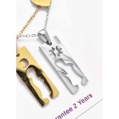 SET DE COLLAR, ARETES, DIJE EN ACERO INOXIDABLE 316L