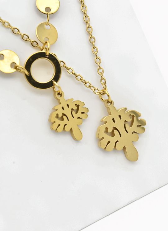 SET DE COLLAR, ARETES, DIJE EN ACERO INOXIDABLE 316L