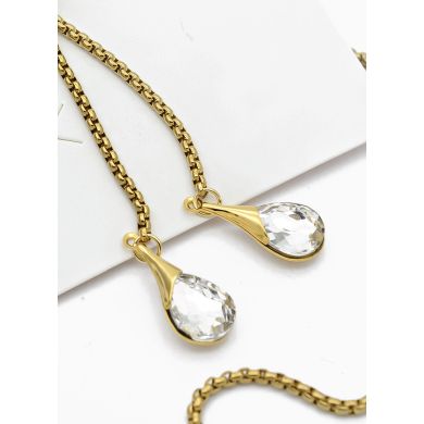 SET DE COLLAR, ARETES, DIJE EN ACERO INOXIDABLE 316L