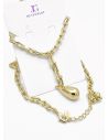 SET DE COLLAR Y DIJE EN RODIO CON MICROCIRCIONES / GARANTIA
