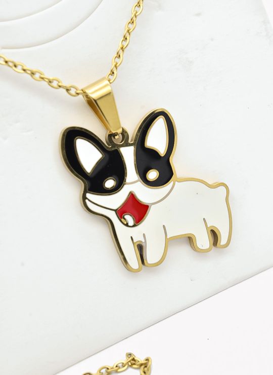 SET DE COLLAR, DIJE EN ACERO INOXIDABLE 316L