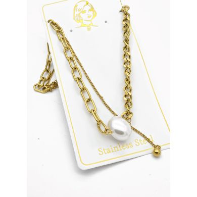 SET DE COLLAR, DIJE EN ACERO INOXIDABLE 316L
