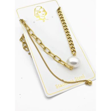 SET DE COLLAR, DIJE EN ACERO INOXIDABLE 316L