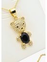 SET DE COLLAR Y DIJE EN RODIO CON MICROCIRCIONES / GARANTIA
