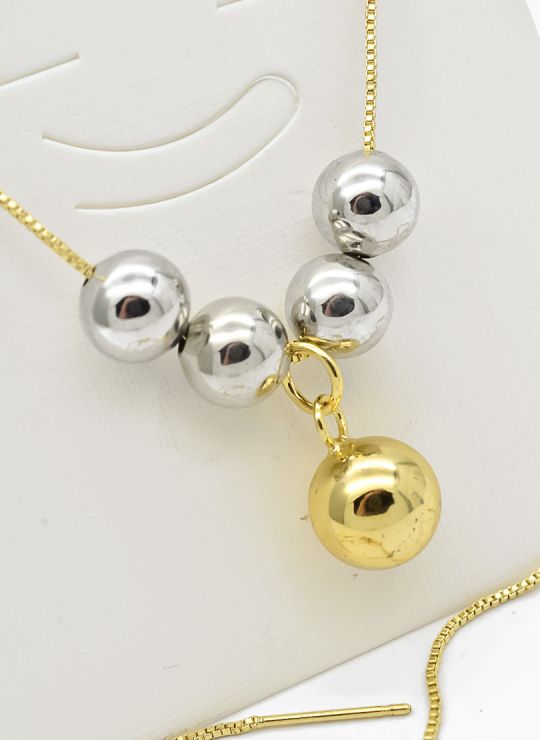 SET DE COLLAR Y DIJE EN RODIO CON MICROCIRCIONES / GARANTIA