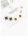 SET DE ARETES X 3 PARES RODIO XUPING /GARANTIZADO