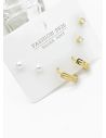 SET DE ARETES X 3 PARES RODIO XUPING /GARANTIZADO