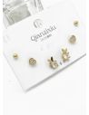 SET DE ARETES X 3 PARES RODIO XUPING /GARANTIZADO