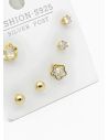 SET DE ARETES X 3 PARES RODIO XUPING /GARANTIZADO