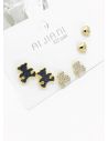 SET DE ARETES X 3 PARES RODIO XUPING /GARANTIZADO