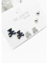 SET DE ARETES X 3 PARES RODIO XUPING /GARANTIZADO