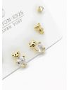 SET DE ARETES X 3 PARES RODIO XUPING /GARANTIZADO