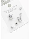 SET DE ARETES X 3 PARES RODIO XUPING /GARANTIZADO