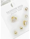 SET DE ARETES X 3 PARES RODIO XUPING /GARANTIZADO