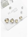 SET DE ARETES X 3 PARES RODIO XUPING /GARANTIZADO