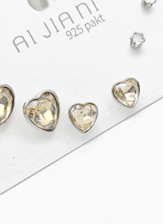 SET DE ARETES X 3 PARES RODIO XUPING /GARANTIZADO