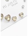 SET DE ARETES X 3 PARES RODIO XUPING /GARANTIZADO