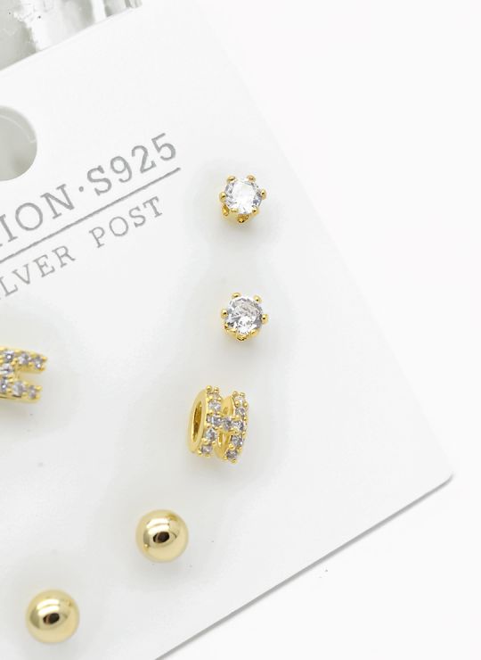 SET DE ARETES X 3 PARES RODIO XUPING /GARANTIZADO