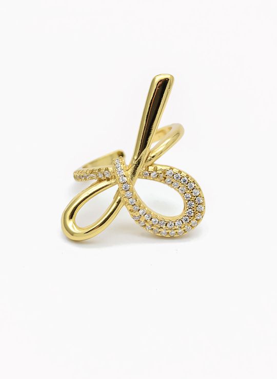 ANILLO GRADUABLE RODIO XUPING YXZ CRISTALES