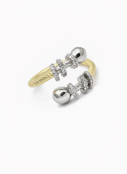 ANILLO GRADUABLE RODIO XUPING YXZ CRISTALES