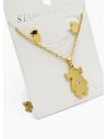 SET DE COLLAR, DIJE EN ACERO INOXIDABLE 316L