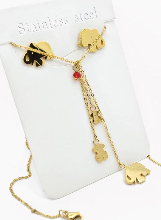 SET DE COLLAR, DIJE EN ACERO INOXIDABLE 316L