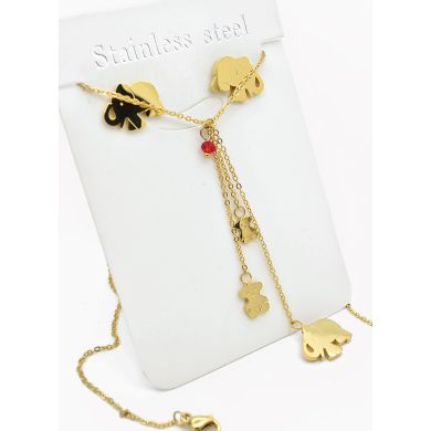 SET DE COLLAR, DIJE EN ACERO INOXIDABLE 316L