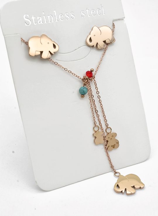 SET DE COLLAR, DIJE EN ACERO INOXIDABLE 316L