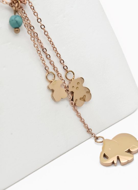 SET DE COLLAR, DIJE EN ACERO INOXIDABLE 316L
