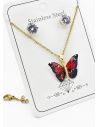 SET DE COLLAR, DIJE EN ACERO INOXIDABLE 316L