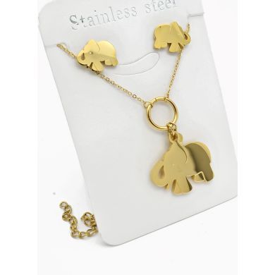 SET DE COLLAR, DIJE EN ACERO INOXIDABLE 316L