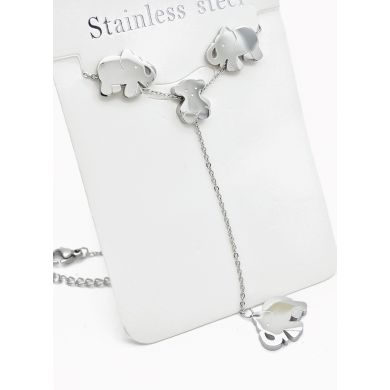 SET DE COLLAR, DIJE EN ACERO INOXIDABLE 316L