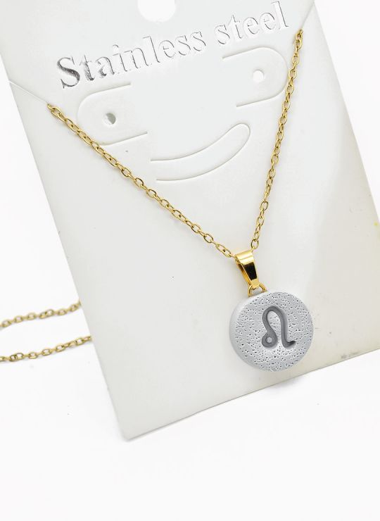SET DE COLLAR ZODIACO, DIJE EN ACERO INOXIDABLE 316L