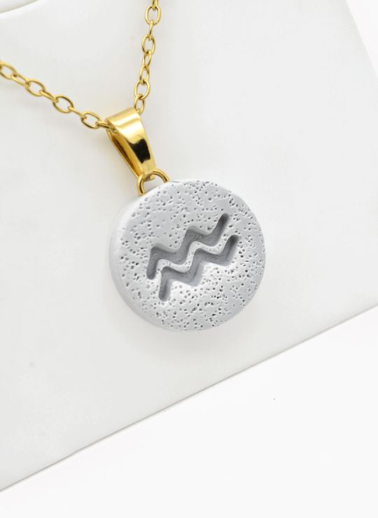 SET DE COLLAR ZODIACO, DIJE EN ACERO INOXIDABLE 316L
