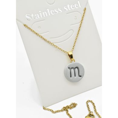 SET DE COLLAR ZODIACO, DIJE EN ACERO INOXIDABLE 316L