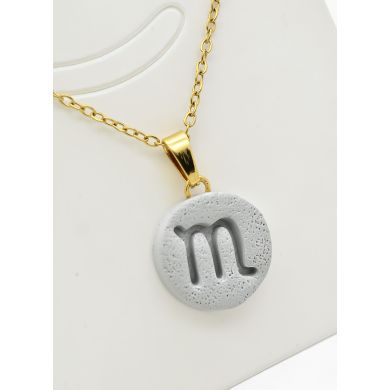 SET DE COLLAR ZODIACO, DIJE EN ACERO INOXIDABLE 316L