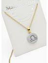 SET DE COLLAR ZODIACO, DIJE EN ACERO INOXIDABLE 316L