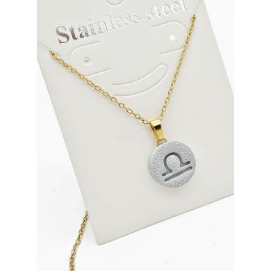 SET DE COLLAR ZODIACO, DIJE EN ACERO INOXIDABLE 316L