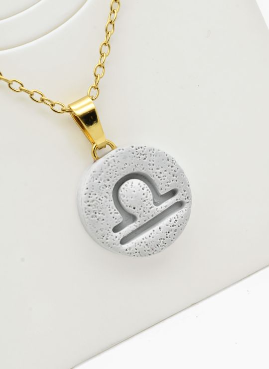 SET DE COLLAR ZODIACO, DIJE EN ACERO INOXIDABLE 316L