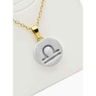 SET DE COLLAR ZODIACO, DIJE EN ACERO INOXIDABLE 316L
