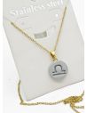 SET DE COLLAR ZODIACO, DIJE EN ACERO INOXIDABLE 316L
