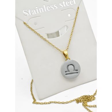 SET DE COLLAR ZODIACO, DIJE EN ACERO INOXIDABLE 316L