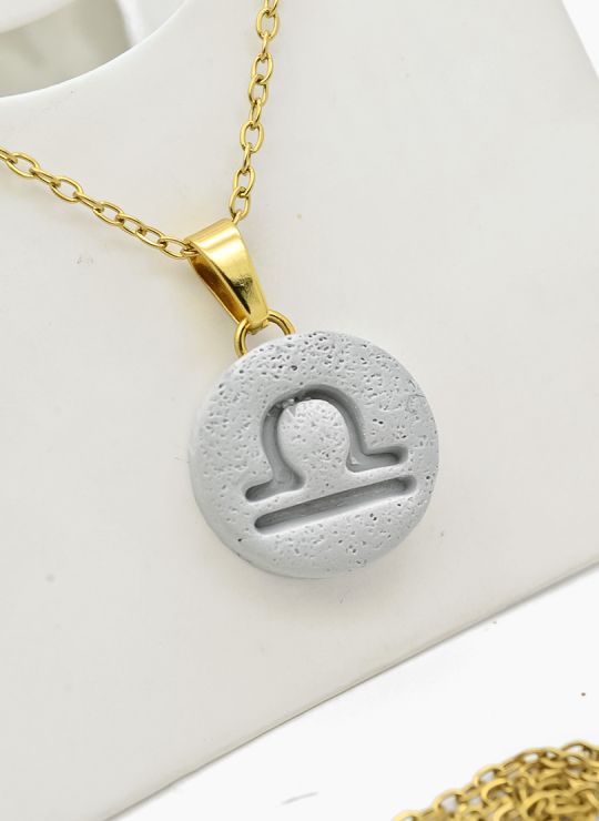 SET DE COLLAR ZODIACO, DIJE EN ACERO INOXIDABLE 316L